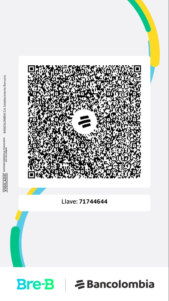 Código QR Bre-B para apoyar Colombia Día a Día